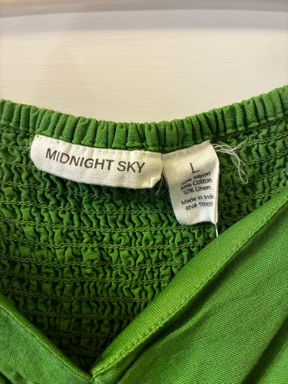 Bright Green Ruffle Sleeve Peplum Crop Top - Picture 2 of 3